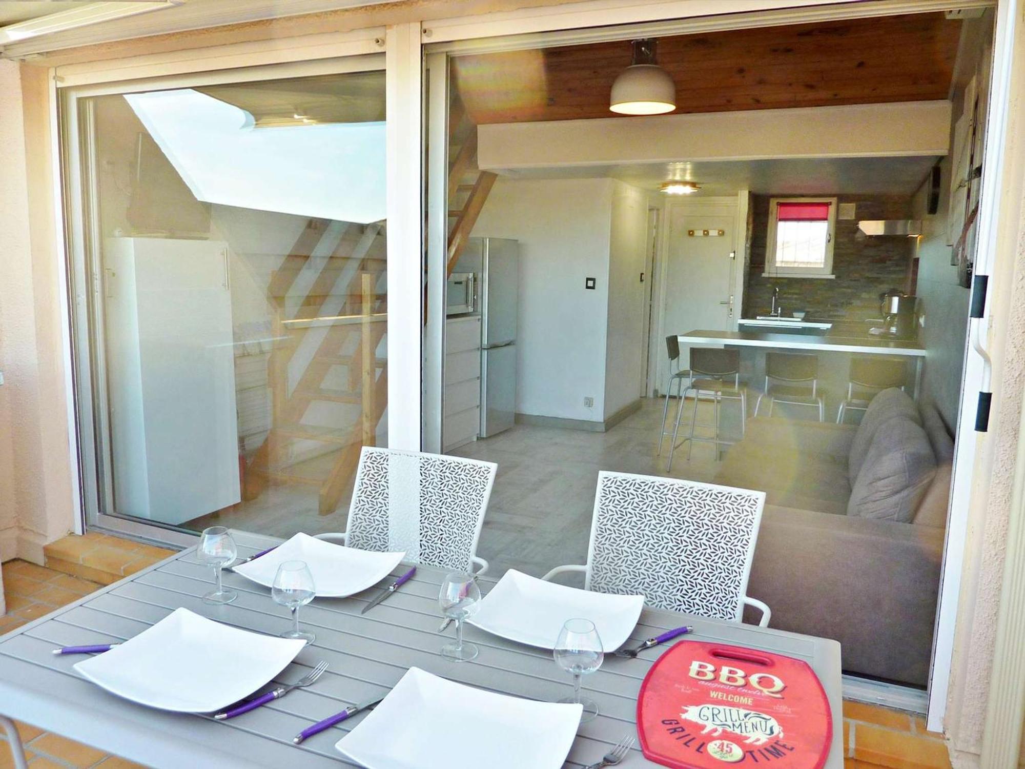 Duplex Renove Avec Clim, Terrasse Et Parking A Marseillan - Fr-1-387-162 Appartement Buitenkant foto