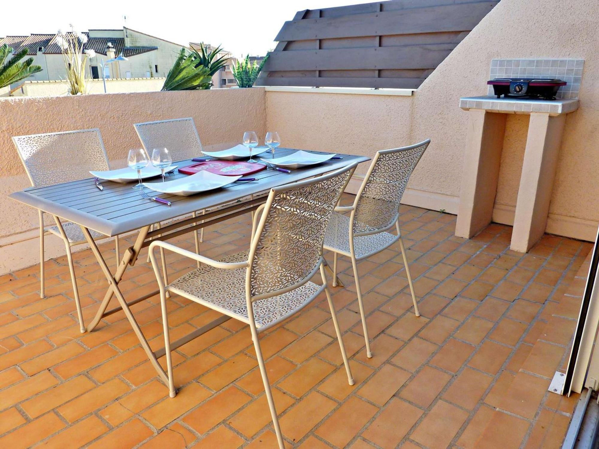 Duplex Renove Avec Clim, Terrasse Et Parking A Marseillan - Fr-1-387-162 Appartement Buitenkant foto